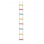 Веревочная лестница с 8 пластиковыми ступнями.