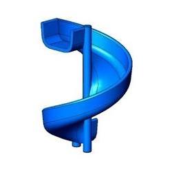 Горка винтовая литая на высоту 1.60 - 1.70 м.