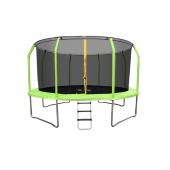 Батут KM-12ft. (3,66м.) с защитной сеткой, верхним кольцом и лестницей