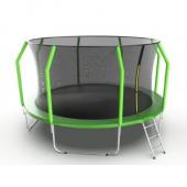 Батут Trampoline Premium BG-14ft.(4,30м.) с защитной сеткой, верхним кольцом и лестницей