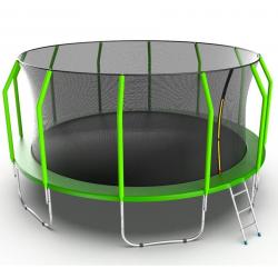 Батут Trampoline Premium - 16ft.(4,88м.) с защитной сеткой, верхним кольцом и лестницей