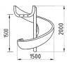 Горка винтовая на высоту 1.5 м