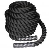 Канат для кроссфита синтетический диаметр 50 мм, чёрный.