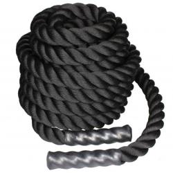 Канат для кроссфита синтетический диаметр 50 мм, чёрный.
