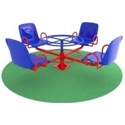 Карусель 0015 с сиденьями из пластика