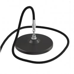 Круглое резиновое сиденье с подвесом из антивандального троса