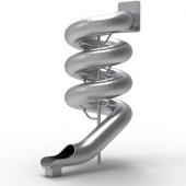 Винтовая горка труба из нержавеющей стали с несколькими витками