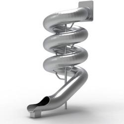 Винтовая горка труба из нержавеющей стали с несколькими витками
